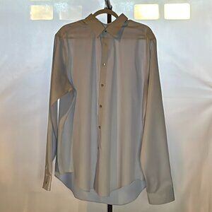 Calvin Klein Slim Fit Performan Non‑Iron Dress Shirt–Powder Blue, Size 17½ 34/35
